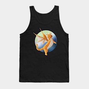 Kawaii Cat Dragon - With Background Tank Top